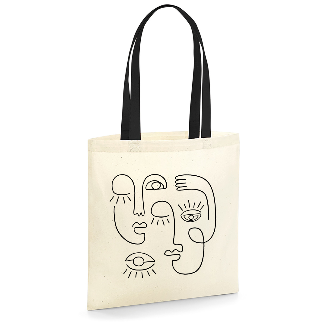 Abstract Face – Jute Bag