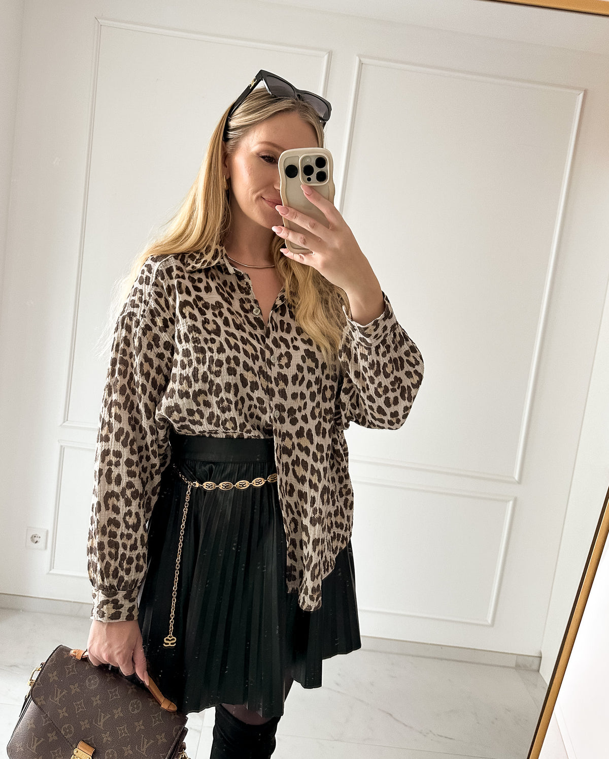 Muslin blouse – animal print